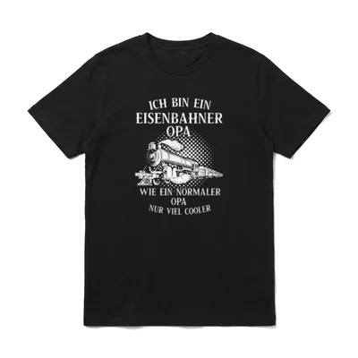 Eisenbahner Opa Eisenbahn Lokführer T-Shirt – Klassisches T-Shirt in Schwarz