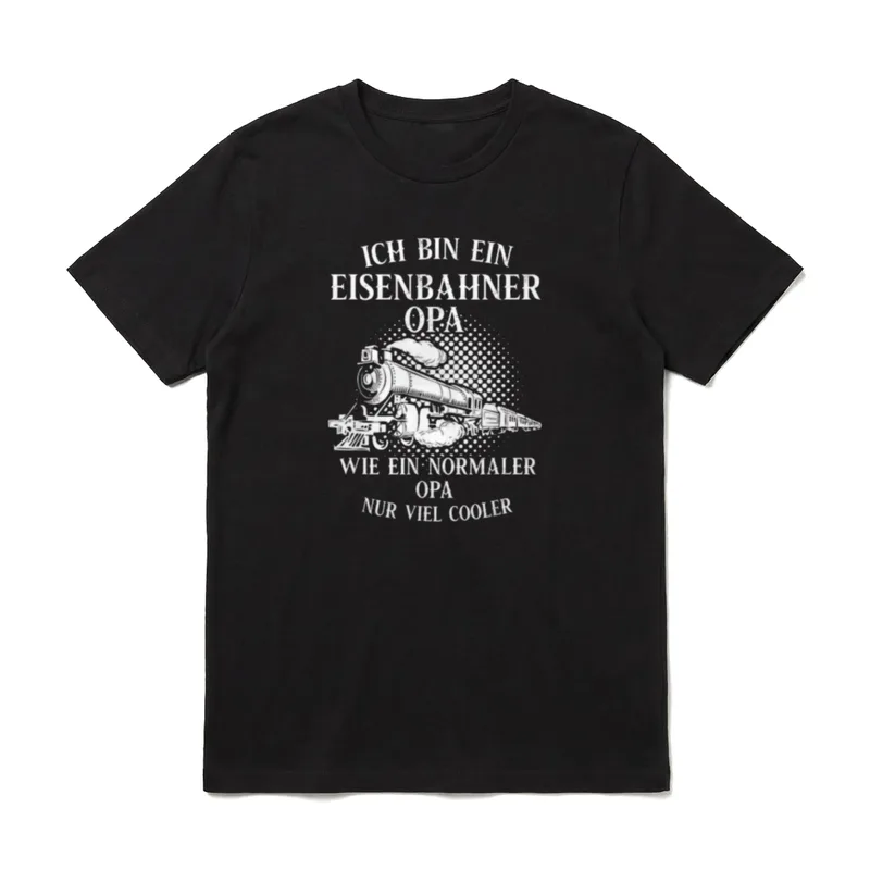 Eisenbahner Opa Eisenbahn Lokführer T-Shirt – Klassisches T-Shirt in Schwarz
