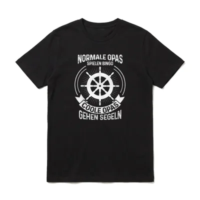 Coole Opas gehen Segeln T-Shirt – Klassisches T-Shirt in Schwarz