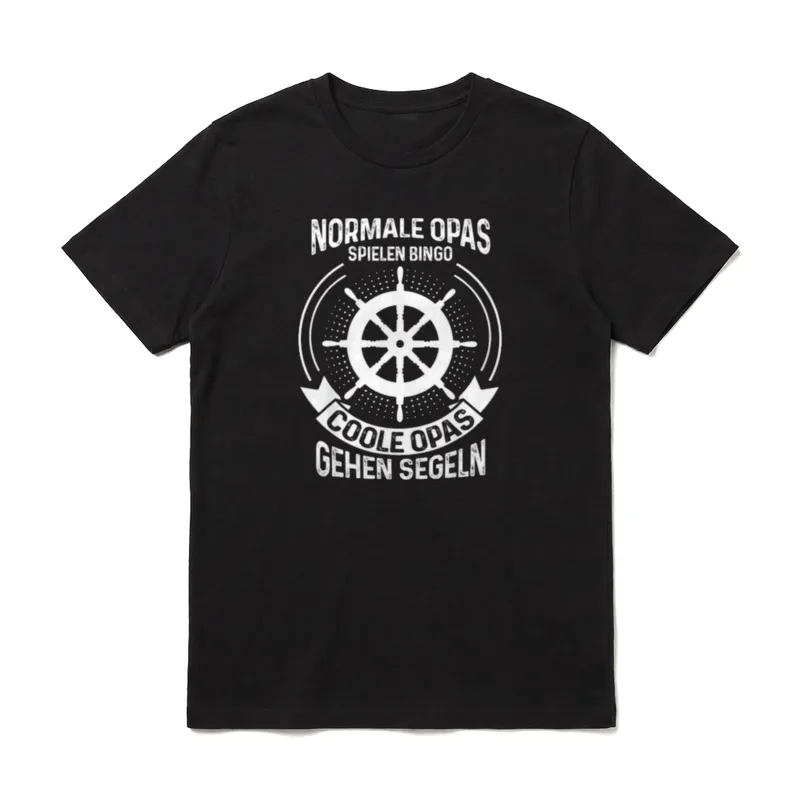 Coole Opas gehen Segeln T-Shirt – Klassisches T-Shirt in Schwarz