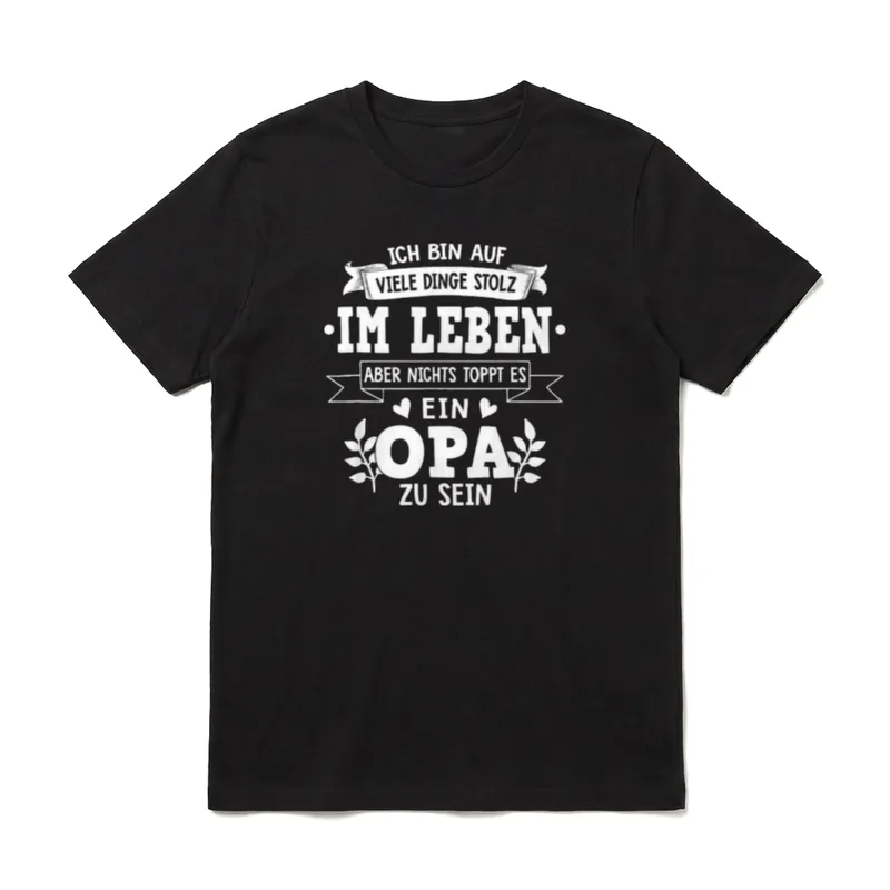 Nichts Toppt Es T-Shirt – Spruch: Nichts toppt es, ein Opa zu sein – Klassisches T-Shirt in Schwarz