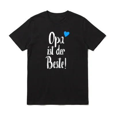 Opa ist der Beste T-Shirt – Klassisches T-Shirt in Schwarz