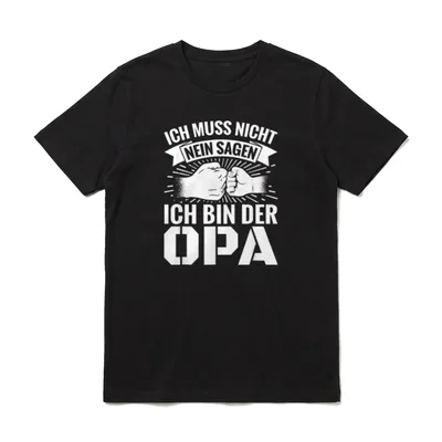 Bester Opa Ich muss T-Shirt – Klassisches T-Shirt in Schwarz