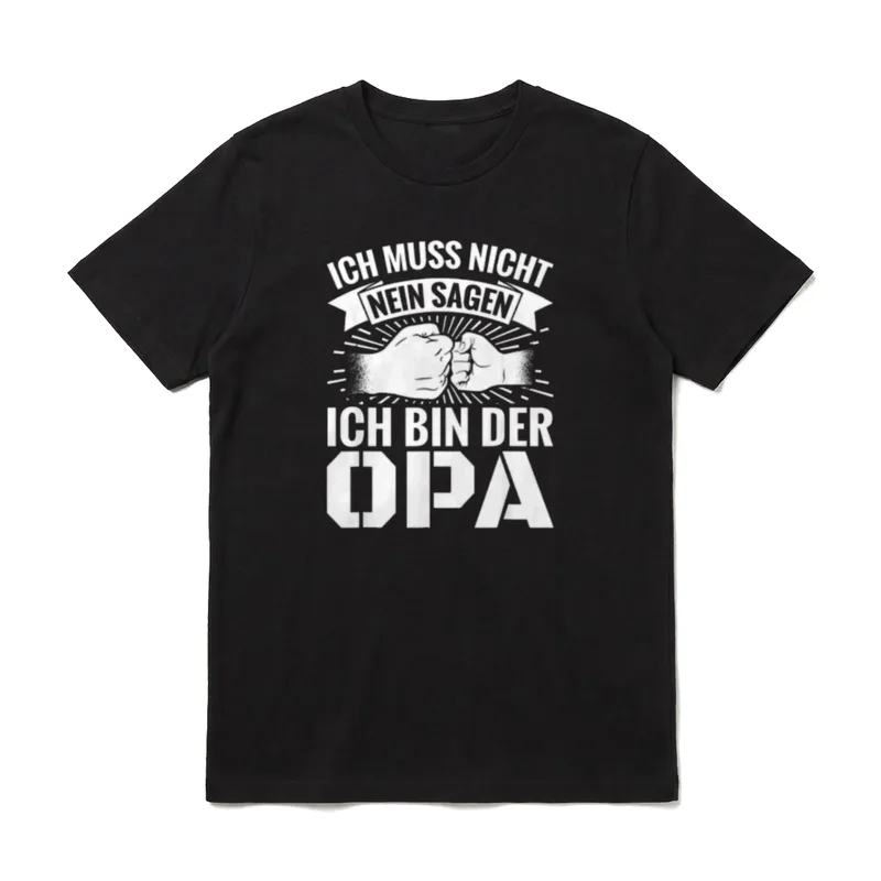 Bester Opa Ich muss T-Shirt – Klassisches T-Shirt in Schwarz