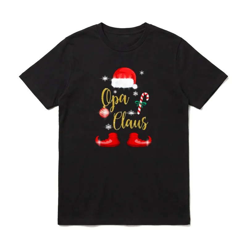 Opa Claus Passendes Weihnachten T-Shirt – Klassisches T-Shirt in Schwarz