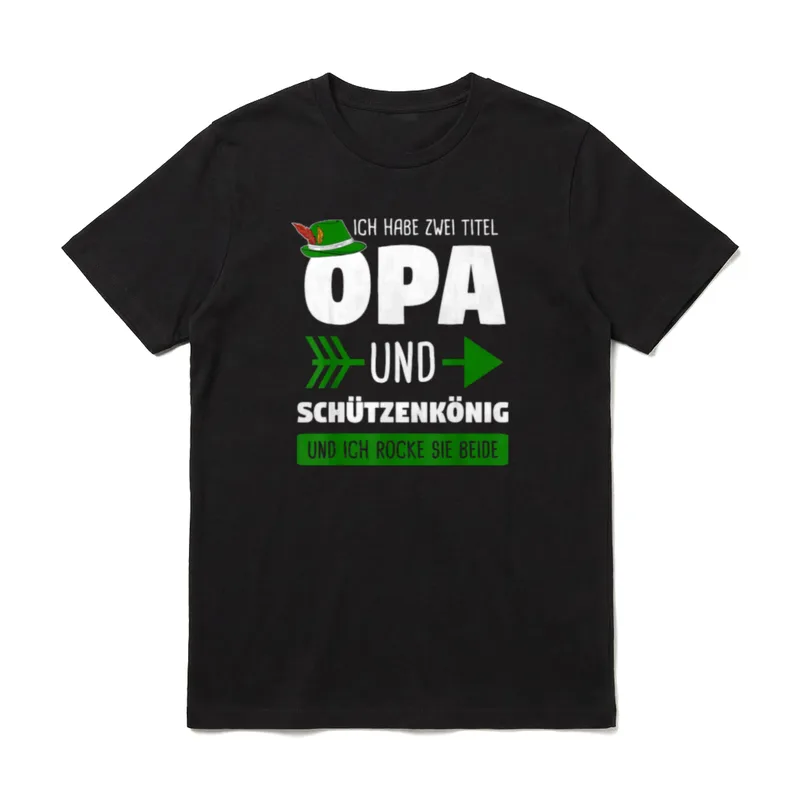 Schützenkönig Opa Sportschütze Schützenfest T-Shirt – Klassisches T-Shirt in Schwarz