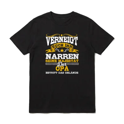 Verneigt euch ihr Narren T-Shirt – Klassisches T-Shirt in Schwarz