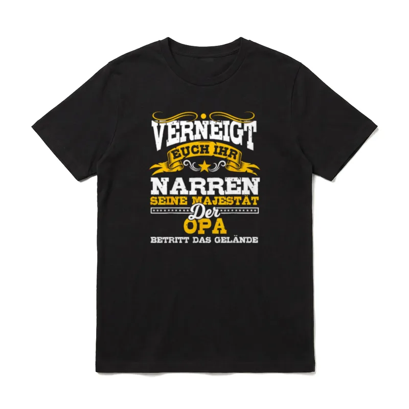 Verneigt euch ihr Narren T-Shirt – Klassisches T-Shirt in Schwarz