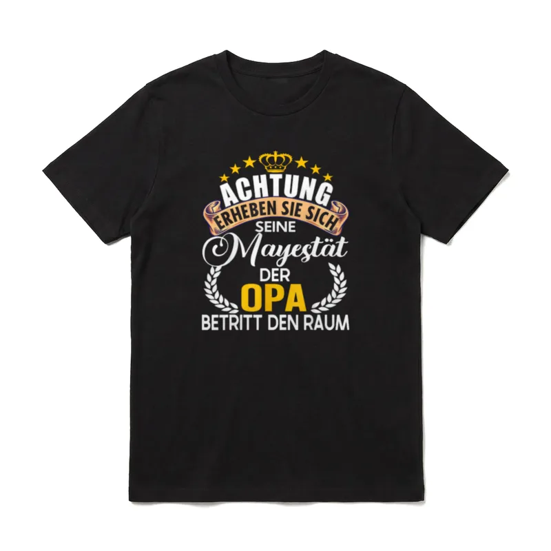 Achtung seine Majestät der Opa T-Shirt – Klassisches T-Shirt in Schwarz