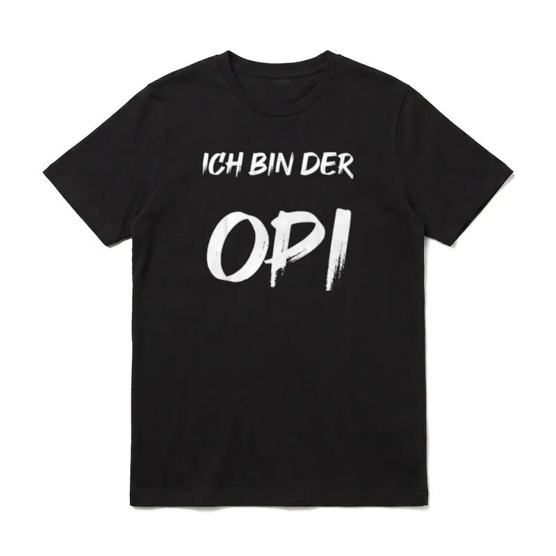 Ich bin der Opi Opa Sprüche & Geschenke T-Shirt – Klassisches T-Shirt in Schwarz