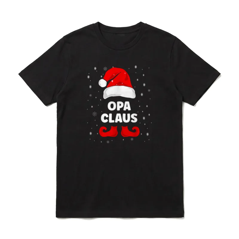 Opa Claus Weihnachtsoutfit Familie T-Shirt – Klassisches T-Shirt in Schwarz