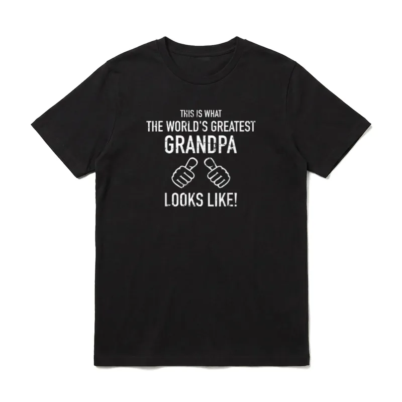 Bester Opa greatest grandpa T-Shirt – Schriftzug weltbester Opa mit zwei Daumen hoch – Klassisches T-Shirt in Schwarz