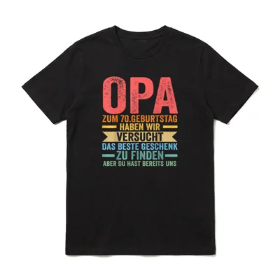 Opa zum 70.Geburtstag 70.Geburtstag T-Shirt – Klassisches T-Shirt in Schwarz