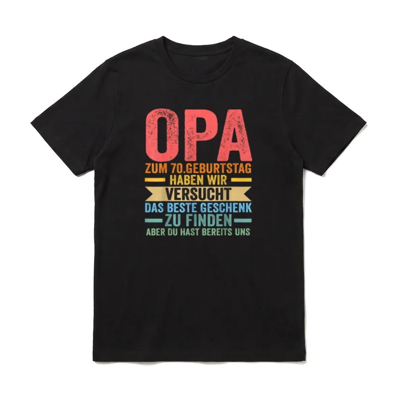 Opa zum 70.Geburtstag 70.Geburtstag T-Shirt – Klassisches T-Shirt in Schwarz