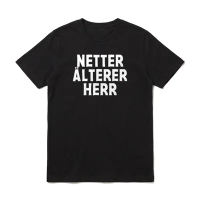 Netter Älterer Herr Lustiges T-Shirt – Klassisches T-Shirt in Schwarz