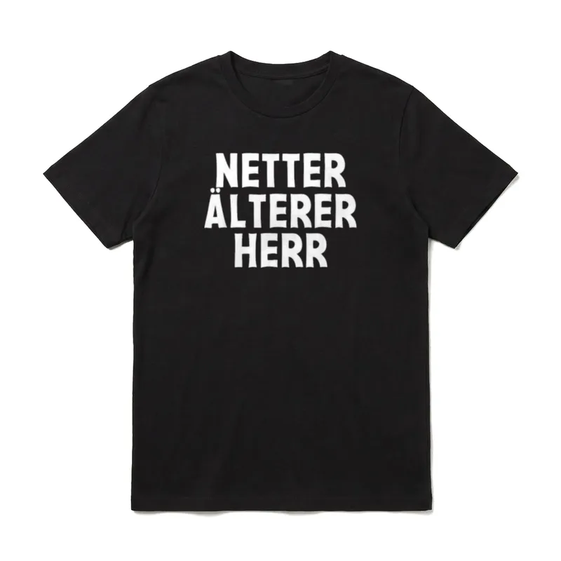 Netter Älterer Herr Lustiges T-Shirt – Klassisches T-Shirt in Schwarz