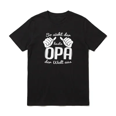 So sieht der beste Opa T-Shirt – Klassisches T-Shirt in Schwarz