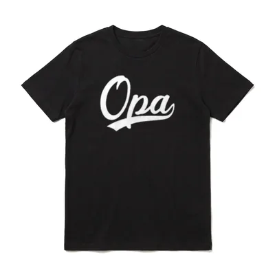 Großeltern Opa T-Shirt – Weißer Schriftzug Opa – Klassisches T-Shirt in Schwarz