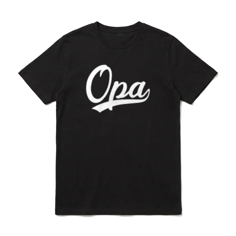 Großeltern Opa T-Shirt – Weißer Schriftzug Opa – Klassisches T-Shirt in Schwarz