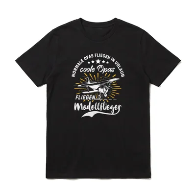 Modellflieger Opa Modell Fliegen T-Shirt – Klassisches T-Shirt in Schwarz
