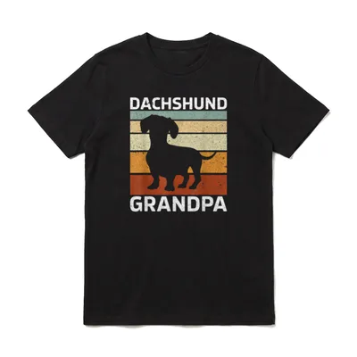 Dachshund Grandpa Hundeliebhaber Hunde T-Shirt – Klassisches T-Shirt in Schwarz