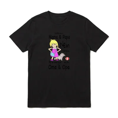 Wenn Mama und Papa Opa Sprüche & Geschenke T-Shirt – Klassisches T-Shirt in Schwarz