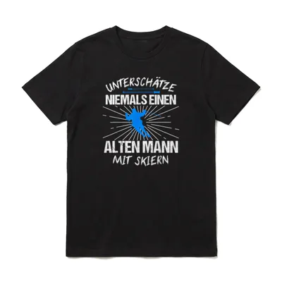 Skifahren Skifahrer Opa Skihase T-Shirt – Klassisches T-Shirt in Schwarz