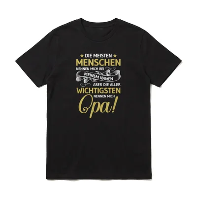 Die meisten Menschen nennen T-Shirt – Klassisches T-Shirt in Schwarz