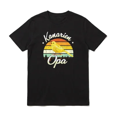 Vogelzüchter Kanarien Opa Kanarienvogel T-Shirt – Klassisches T-Shirt in Schwarz