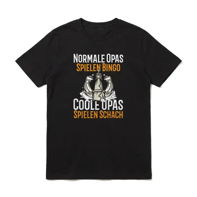 Schachspieler Schachfiguren Coole Opas T-Shirt – Klassisches T-Shirt in Schwarz