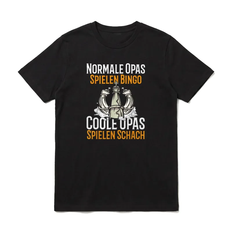 Schachspieler Schachfiguren Coole Opas T-Shirt – Klassisches T-Shirt in Schwarz