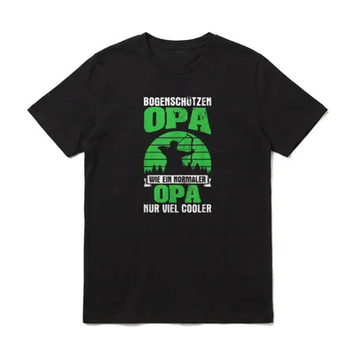 Bogenschützen Opa Viel Cooler T-Shirt – Klassisches T-Shirt in Schwarz