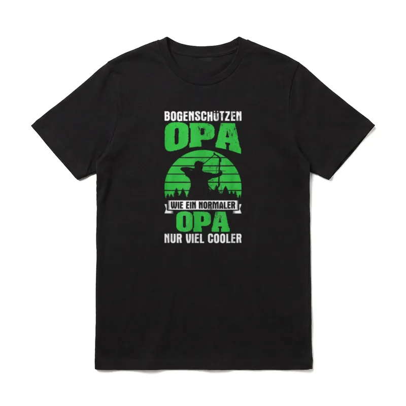 Bogenschützen Opa Viel Cooler T-Shirt – Klassisches T-Shirt in Schwarz