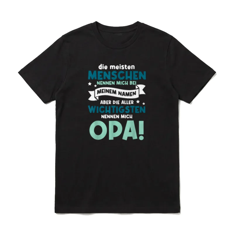 Meisten Menschen Nennen Mich Opa Sprüche & Geschenke T-Shirt – Klassisches T-Shirt in Schwarz
