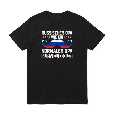 Russischer Opa Russischer Großvater T-Shirt – Klassisches T-Shirt in Schwarz