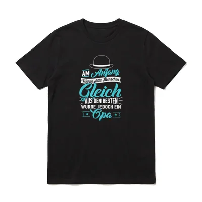 Am Anfang waren alle T-Shirt – Klassisches T-Shirt in Schwarz