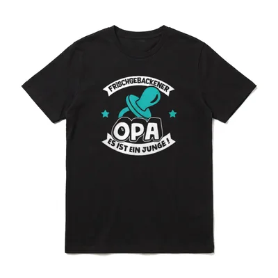 Frischgebackener Opa Es ist T-Shirt – Klassisches T-Shirt in Schwarz