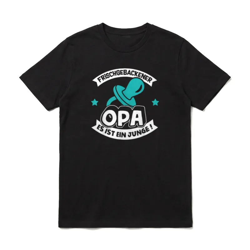 Frischgebackener Opa Es ist T-Shirt – Klassisches T-Shirt in Schwarz