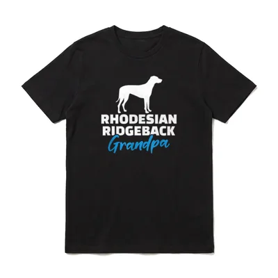 Rhodesian Ridgeback Opa T-Shirt – Klassisches T-Shirt in Schwarz