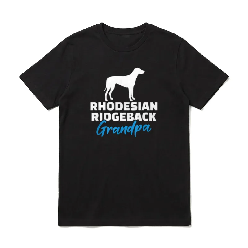 Rhodesian Ridgeback Opa T-Shirt – Klassisches T-Shirt in Schwarz