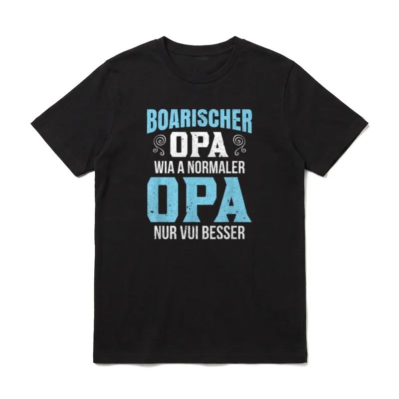 Großvater Opi bairisch Bayern T-Shirt – Klassisches T-Shirt in Schwarz