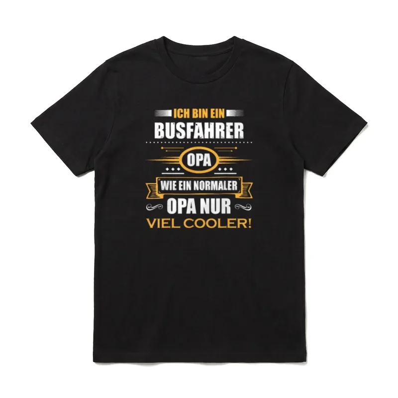 Busfahrer Opa T-Shirt – Klassisches T-Shirt in Schwarz