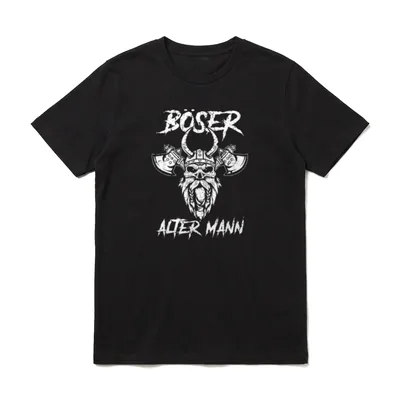 Böser Alter Mann Totenkopf Opa T-Shirt – Klassisches T-Shirt in Schwarz