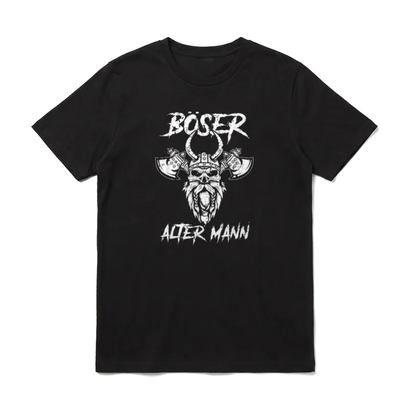 Böser Alter Mann Totenkopf Opa T-Shirt – Klassisches T-Shirt in Schwarz