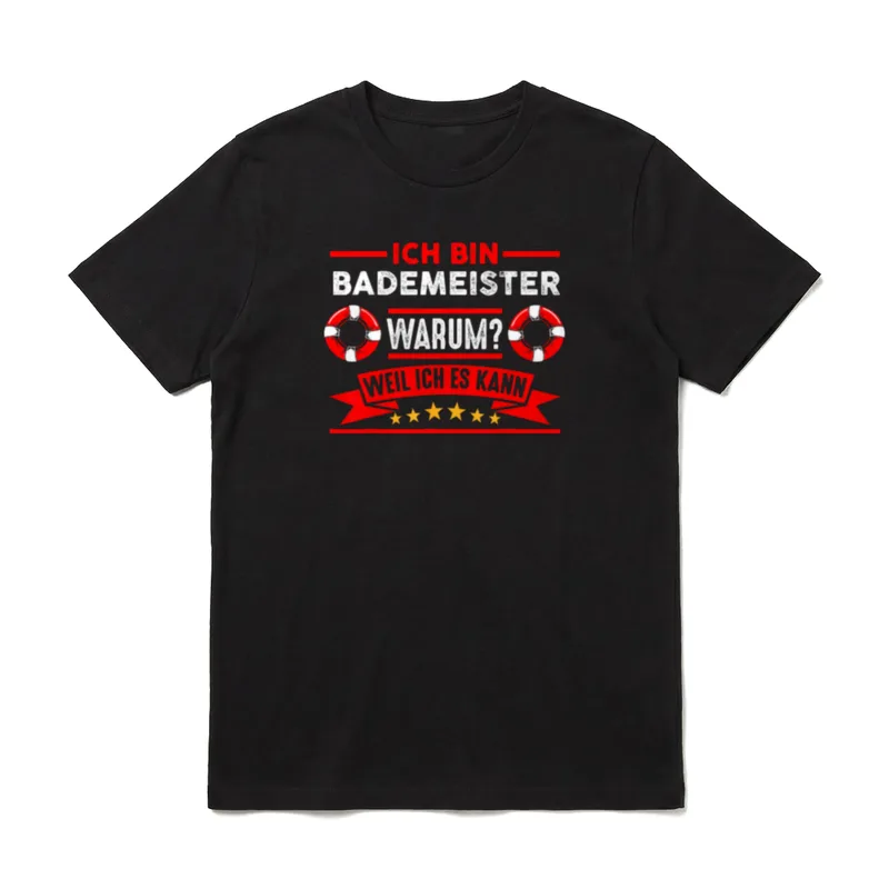 Bademeister Opa wie T-Shirt – Klassisches T-Shirt in Schwarz