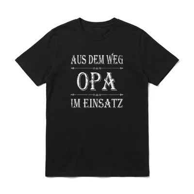 Aus dem Weg Opa T-Shirt – Klassisches T-Shirt in Schwarz