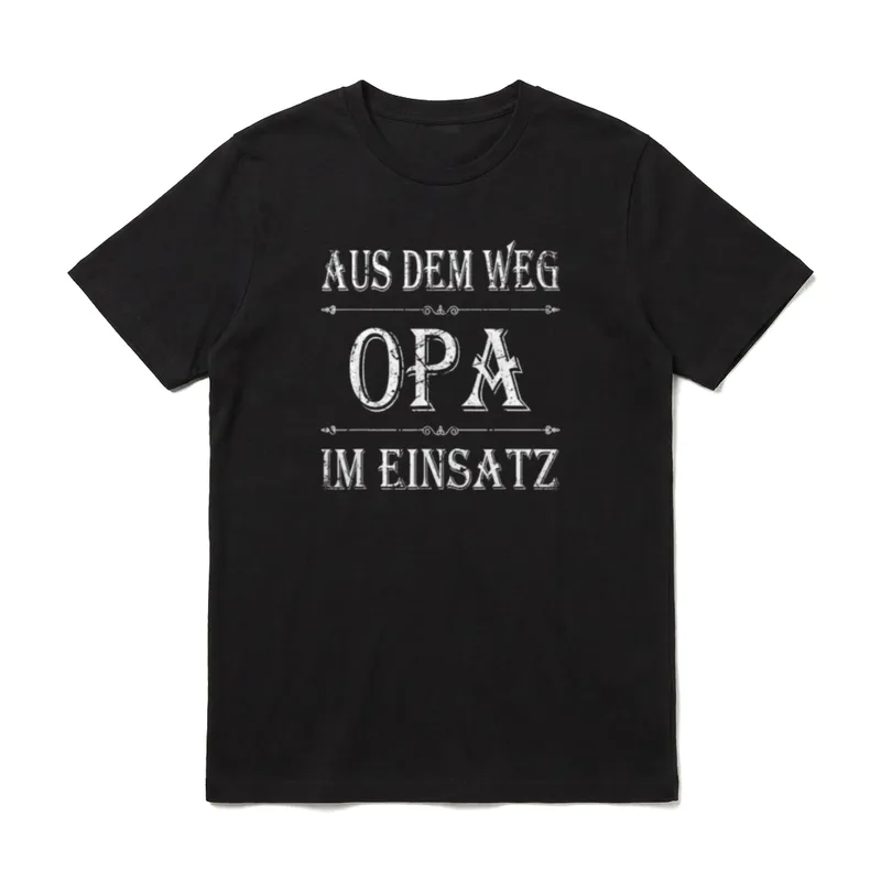 Aus dem Weg Opa T-Shirt – Klassisches T-Shirt in Schwarz