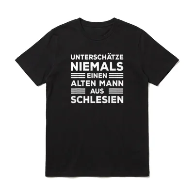 Unterschätze niemals einen alten T-Shirt – Klassisches T-Shirt in Schwarz