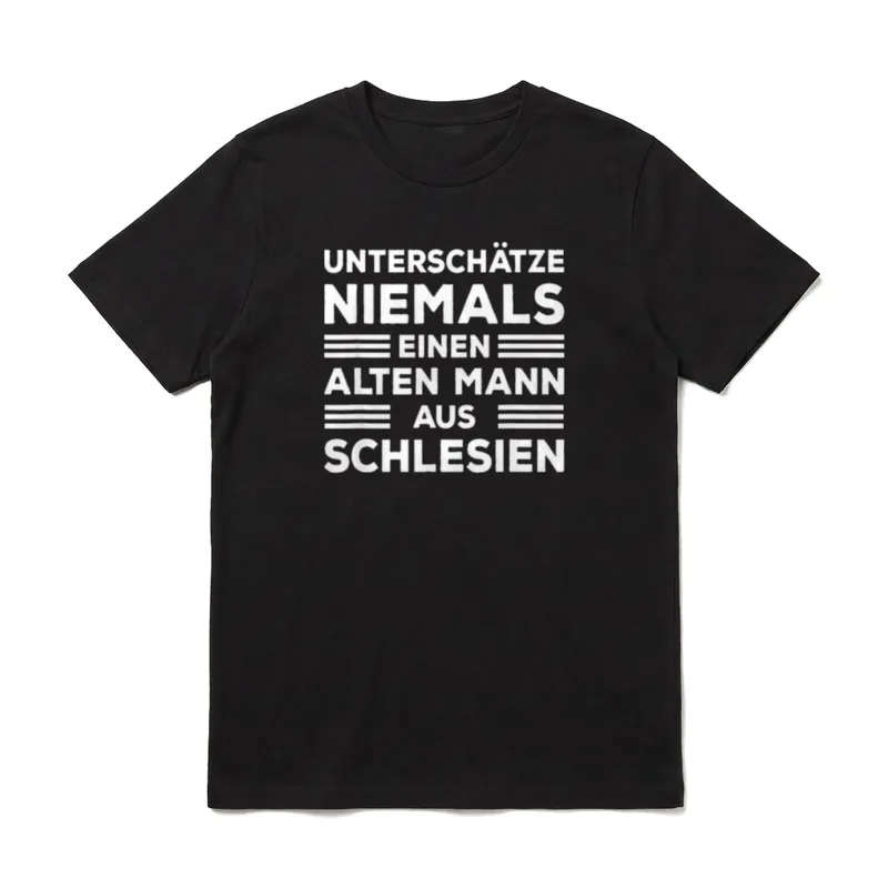 Unterschätze niemals einen alten T-Shirt – Klassisches T-Shirt in Schwarz