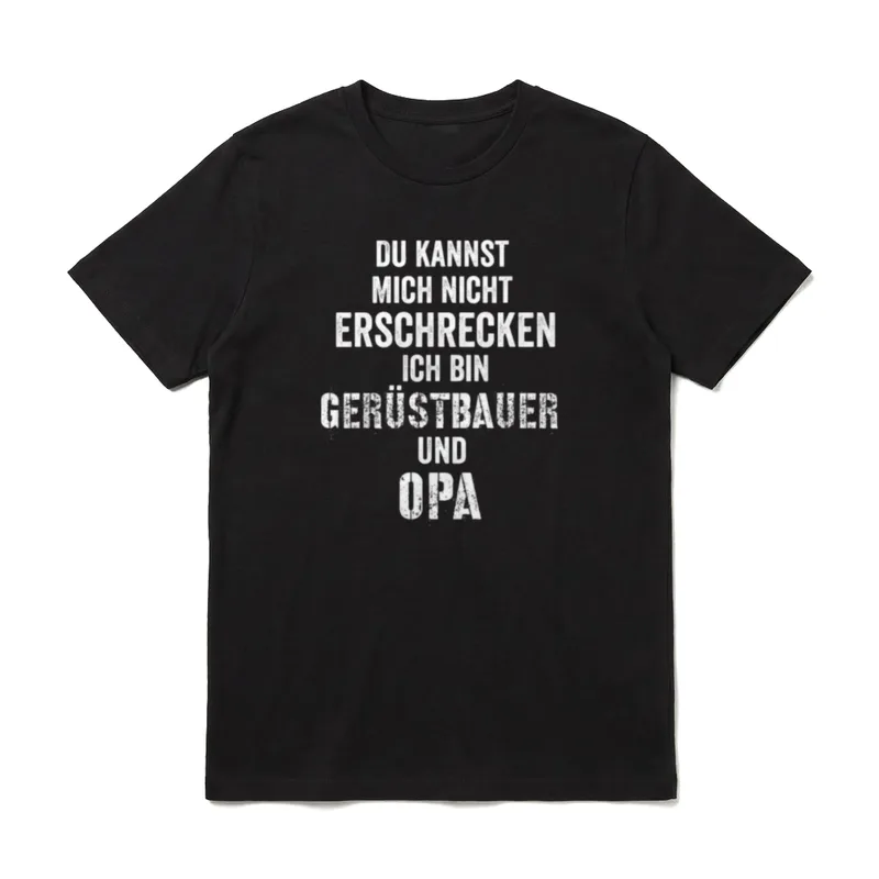 Gerüstbau Opa Lustig Spruch T-Shirt – Klassisches T-Shirt in Schwarz